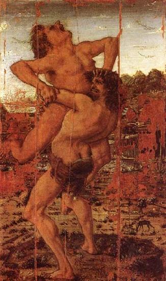 Antonio Pollaiuolo Hercules and Antaeus Time oil painting picture
